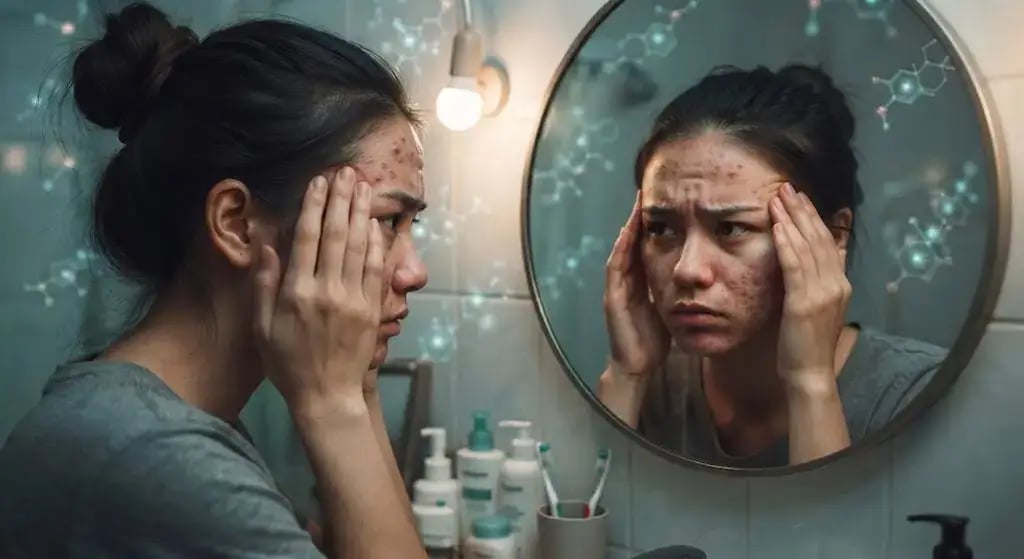 Căng thẳng stress gây mụn