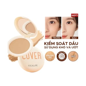 phấn phủ Focallure Cover Two-Way-Cake Pressed Powder
