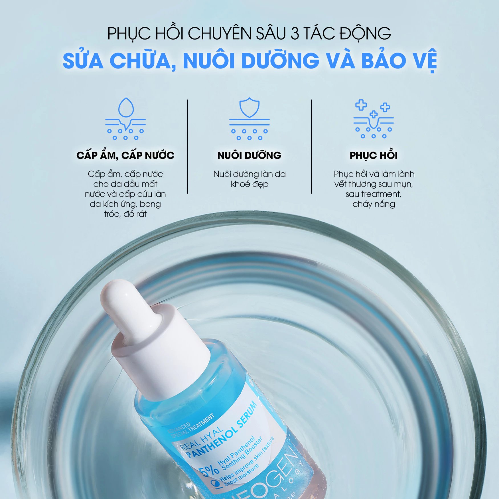 Công dụng Serum cấp ẩm Neogen Dermalogy Real Hyal Panthenol Serum 32g