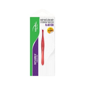 Nhíp Nhổ Lông Mày Đầu Xéo Inox Kềm Nghĩa N.401