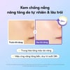 Trước và sau khi sử dụng Torriden Dive In Tone Up Sun Cream Purple SPF 50