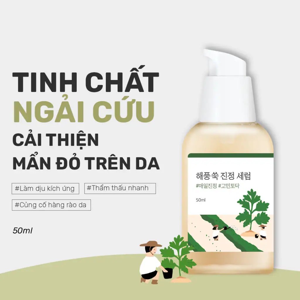 Tinh chất Round Lab Mugwort Calming Serum
