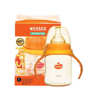 Bình sữa Wesser cổ rộng 180ml PPSU