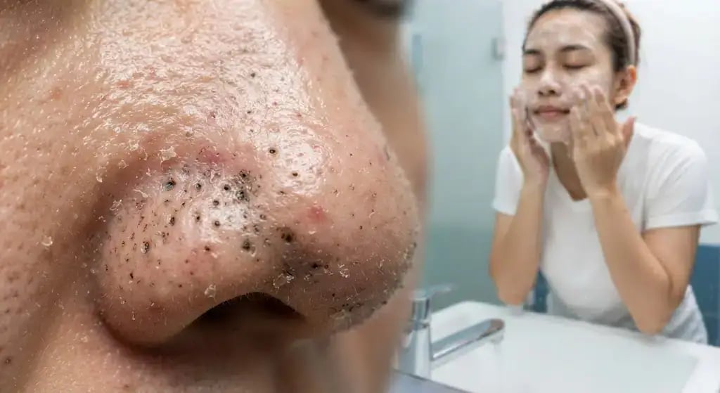 Vệ sinh da mặt không sạch gây mụn