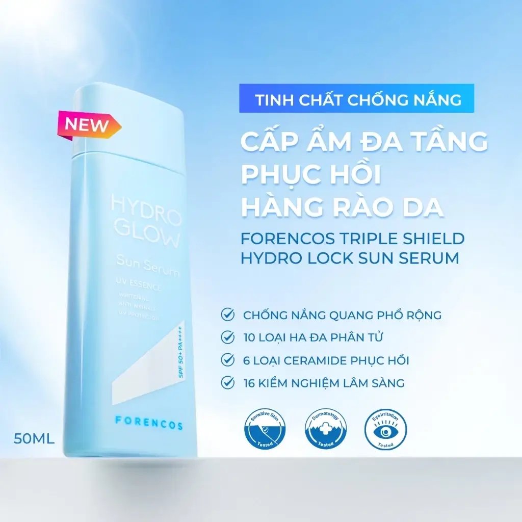 Serum chống nắng cấp ẩm Forencos Triple Shield Hydro Lock Sun Serum 50ml