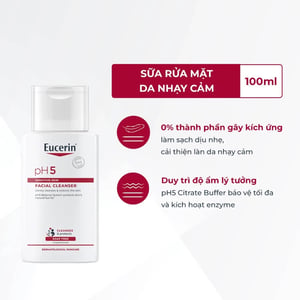 Sữa rửa mặt Eucerin pH5 Sensitive Skin Facial Cleanser 100ml
