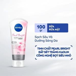 Sữa rửa mặt NIVEA Pearl Bright dưỡng sáng da Đất Sét