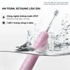Bàn chải điện chuyển động kép Halio Wave Sonic Electric Toothbrush an toàn sử dụng lâu dài