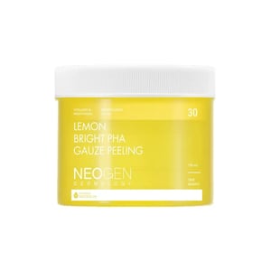 Toner pad dưỡng trắng Neogen Dermalogy Lemon Bright PHA Gauze Peeling