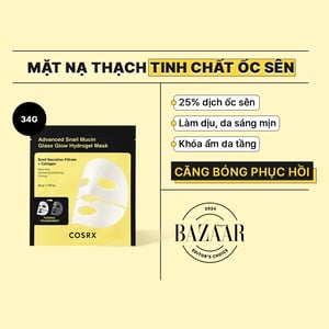 Mặt nạ tinh chất ốc sên Cosrx giúp dưỡng da sáng mịn.