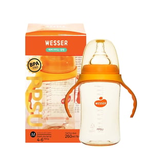 Bình sữa Wesser cổ rộng 260ml PPSU
