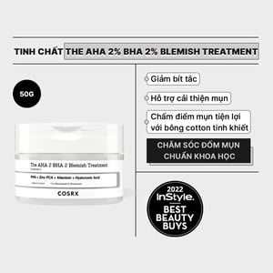 Sản phẩm trị mụn Cosrx The AHA 2 BHA 2 Blemish Treatment 50g.