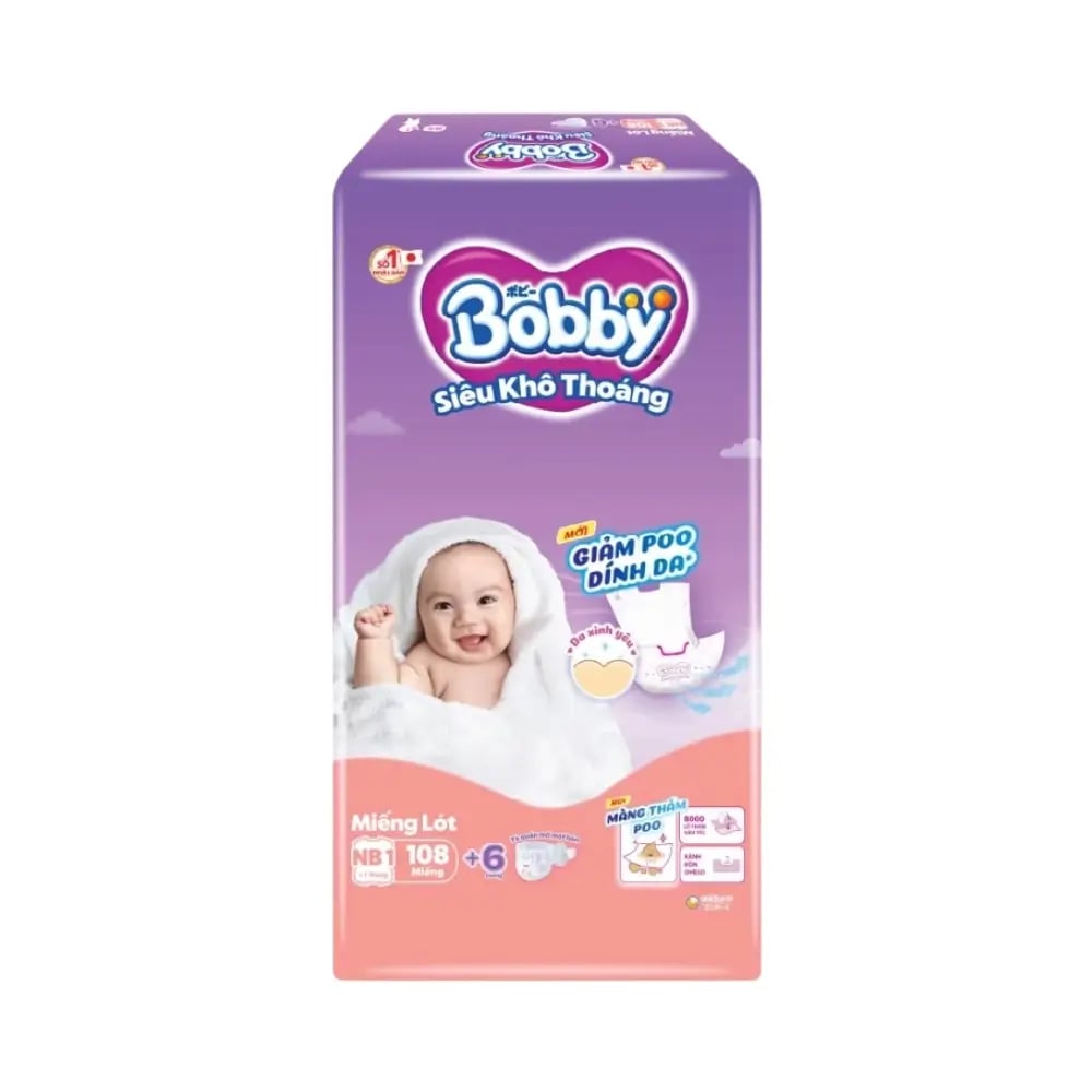 Miếng lót sơ sinh Bobby Newborn 108 miếng