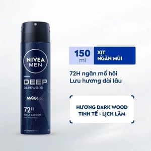 Xịt khử mùi NIVEA MEN Deep Darkwood