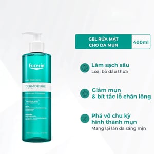 Gel rửa mặt Eucerin DermoPure Clinical Purifying Cleanser 400ml
