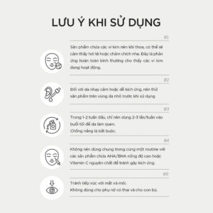 Lưu ý khi sử dụng Skin1004 Madagascar Centella Retinol 0.2