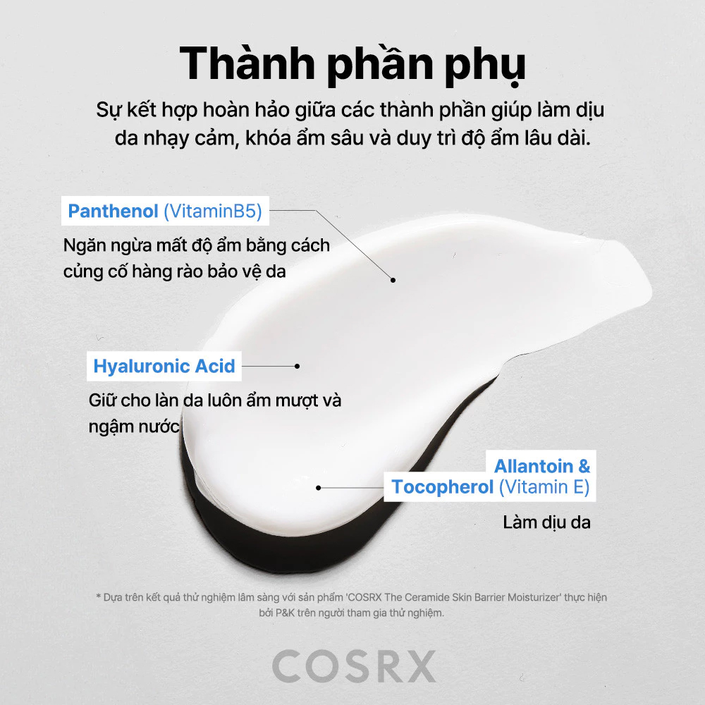 Thành phần phụ Cosrx The Ceramide Skin Barrier Moisturizer Thành phần phụ Cosrx The Ceramide Skin Barrier Moisturizer