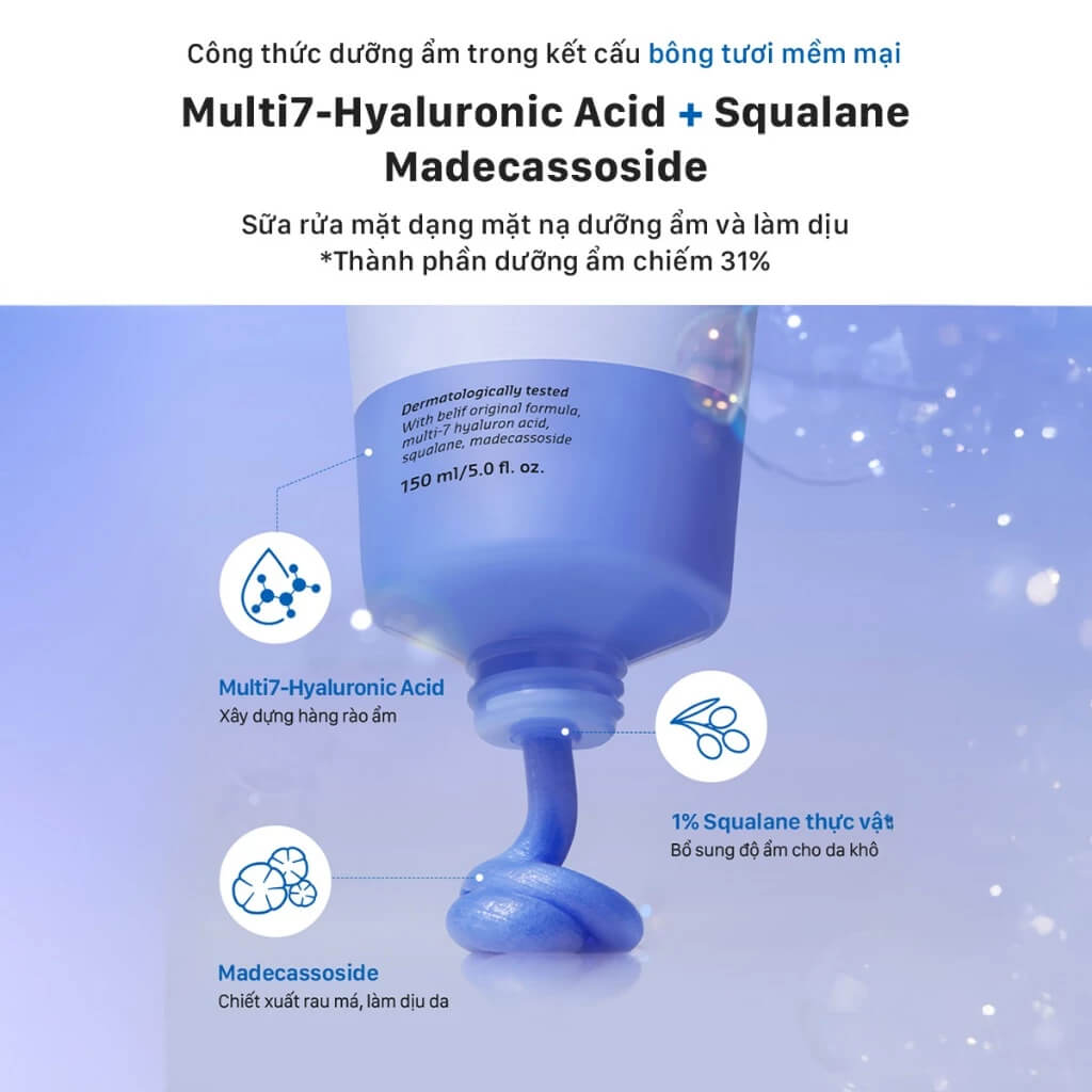 Công thức Belif Super Knights Hy-Soothing Vegan Pack Cleanser
