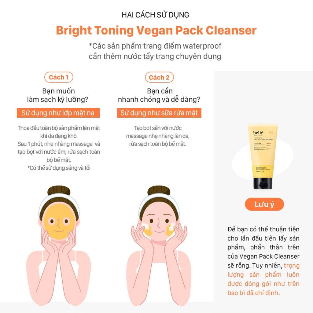 Hướng dẫn sử dụng Belif Super Knights Bright Toning Vegan Pack Cleanser Hướng dẫn sử dụng Belif Super Knights Bright Toning Vegan Pack Cleanser
