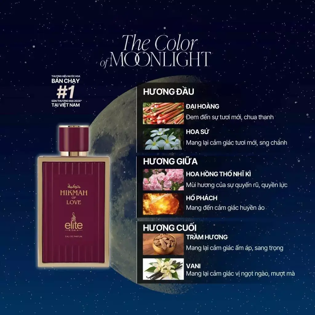 Tầng hương Nước hoa nữ ARMAF Hikmah Of Love Risala Elite 100ml